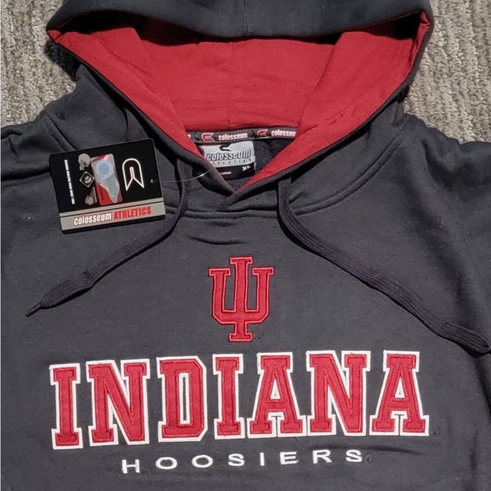 Indiana Hoosiers Football Hoodie Embroidered Men’s XL